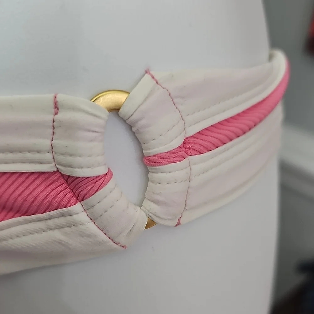 L*Space Pink and White Swimwear
